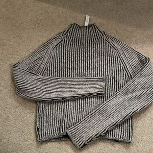 Lulu Lemon funnel neck striped sweater. Size 2